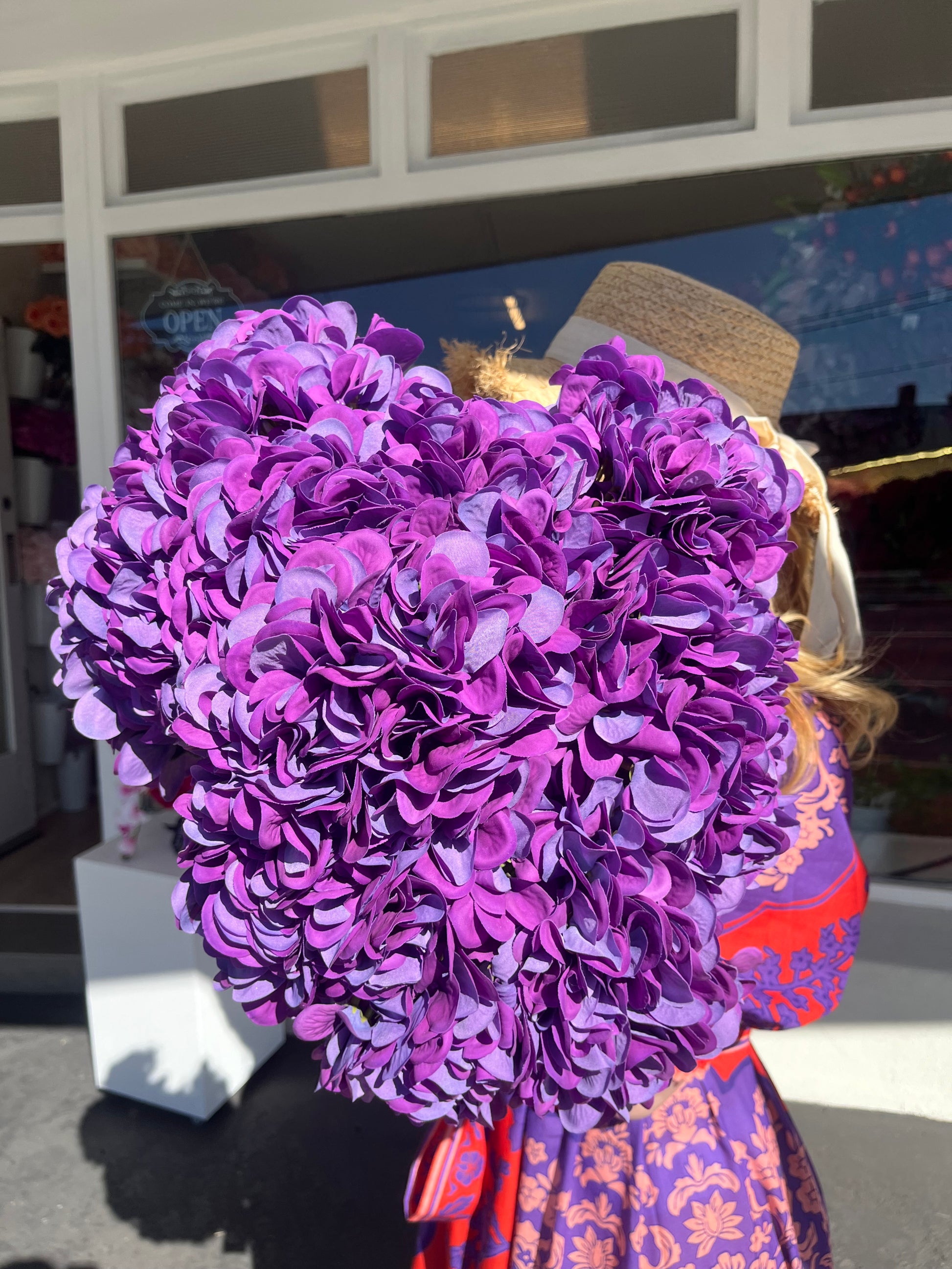Real Touch Purple Hydrangea Single Stem
