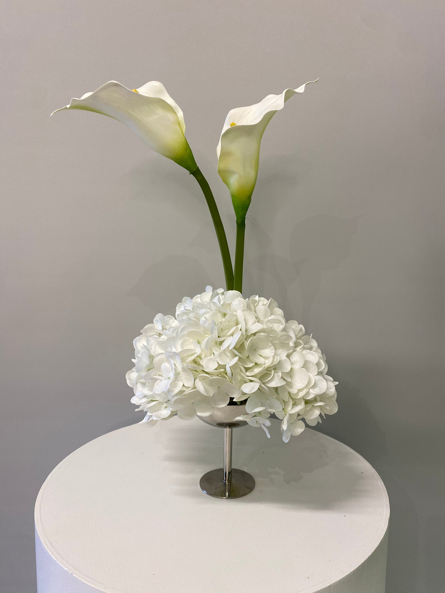 White Martini Wedding Bud Vase Arrangement