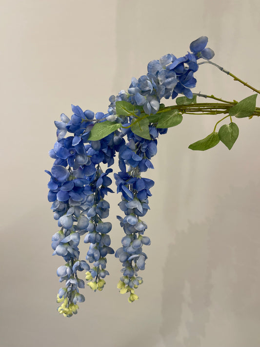 Blue Wisteria Single Stem Artificial Flowers Silk Flowers Faux Flowers