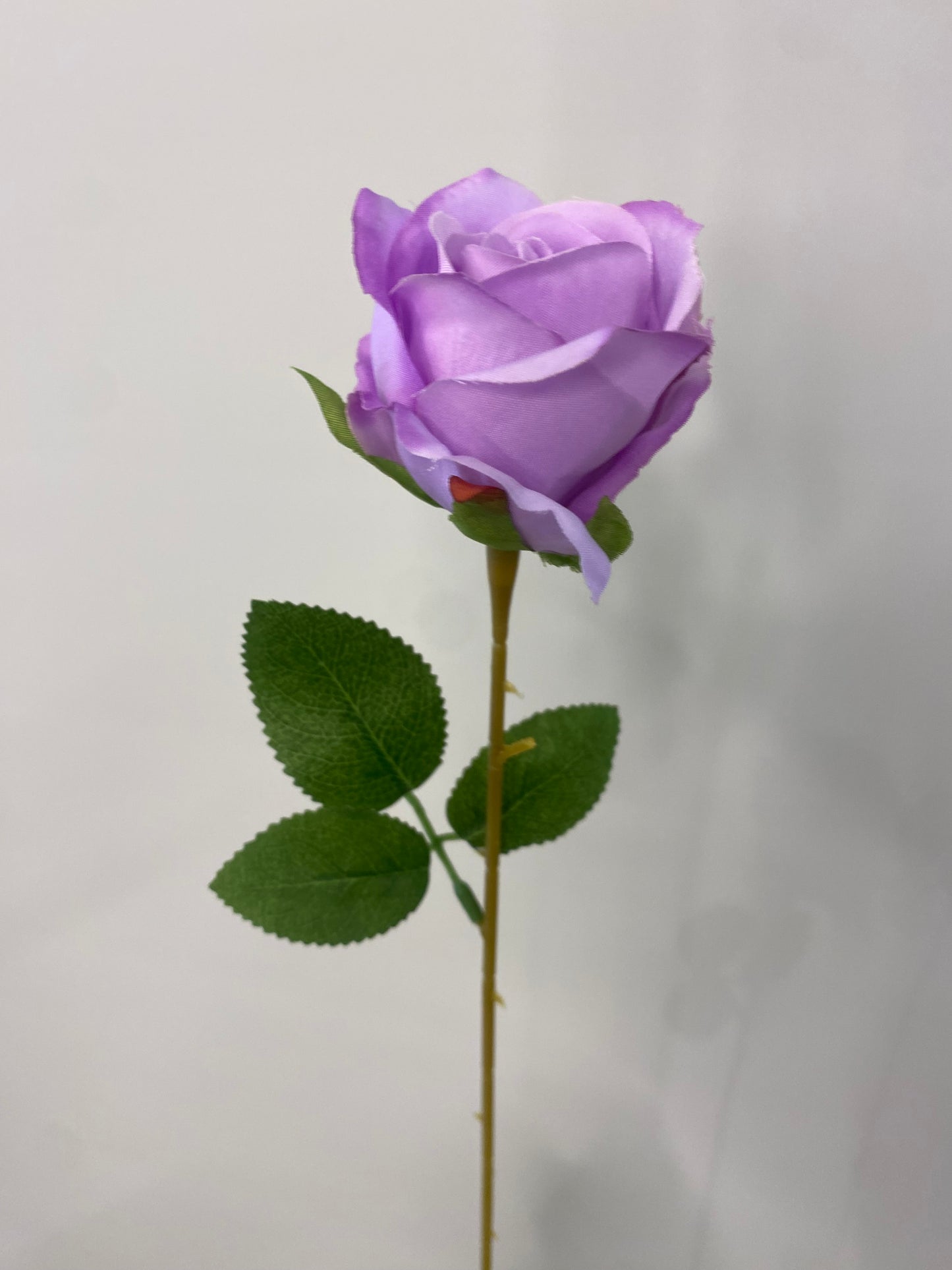 Lilac/Purple Silk Mini Rose, Single Stem Artificial Flower