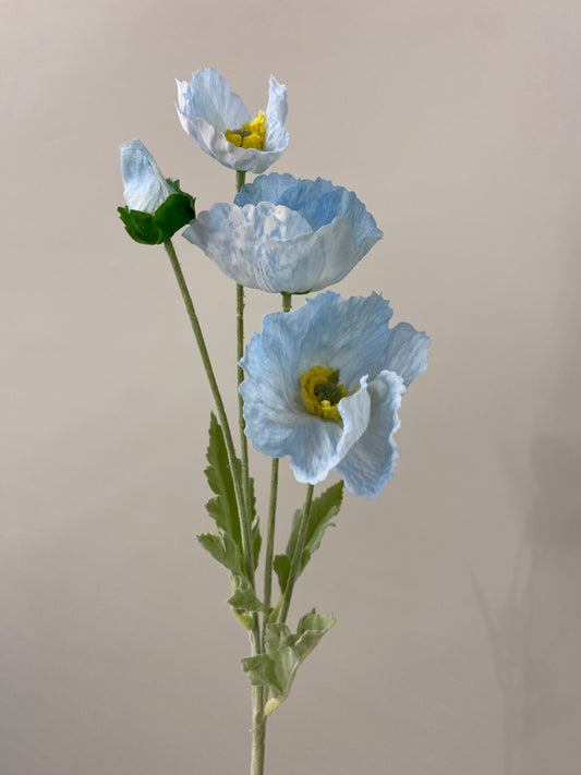 Real Touch Blue Cosmos Spray Single Stem Artificial Flowers