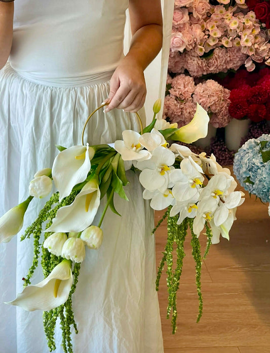 Catherine Phillips Alexia Bridal Wedding Bouquet Hoop Artificial Faux Flowers