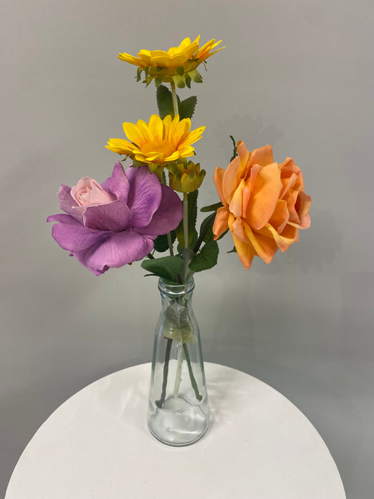 Sancia Wedding Rose Sunflower Bud Vase