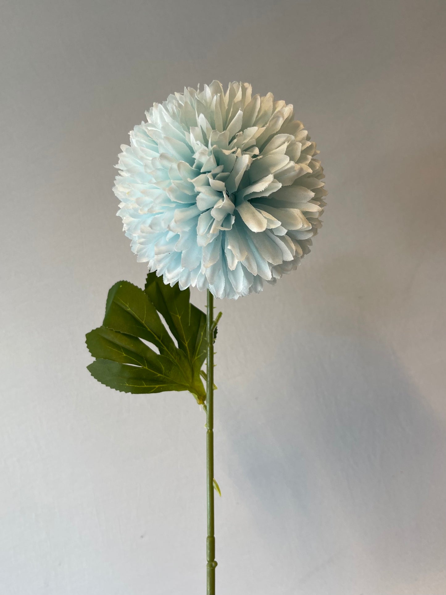 Sky Blue Chrysanthemum Single Stem Artificial Flower Faux Flower