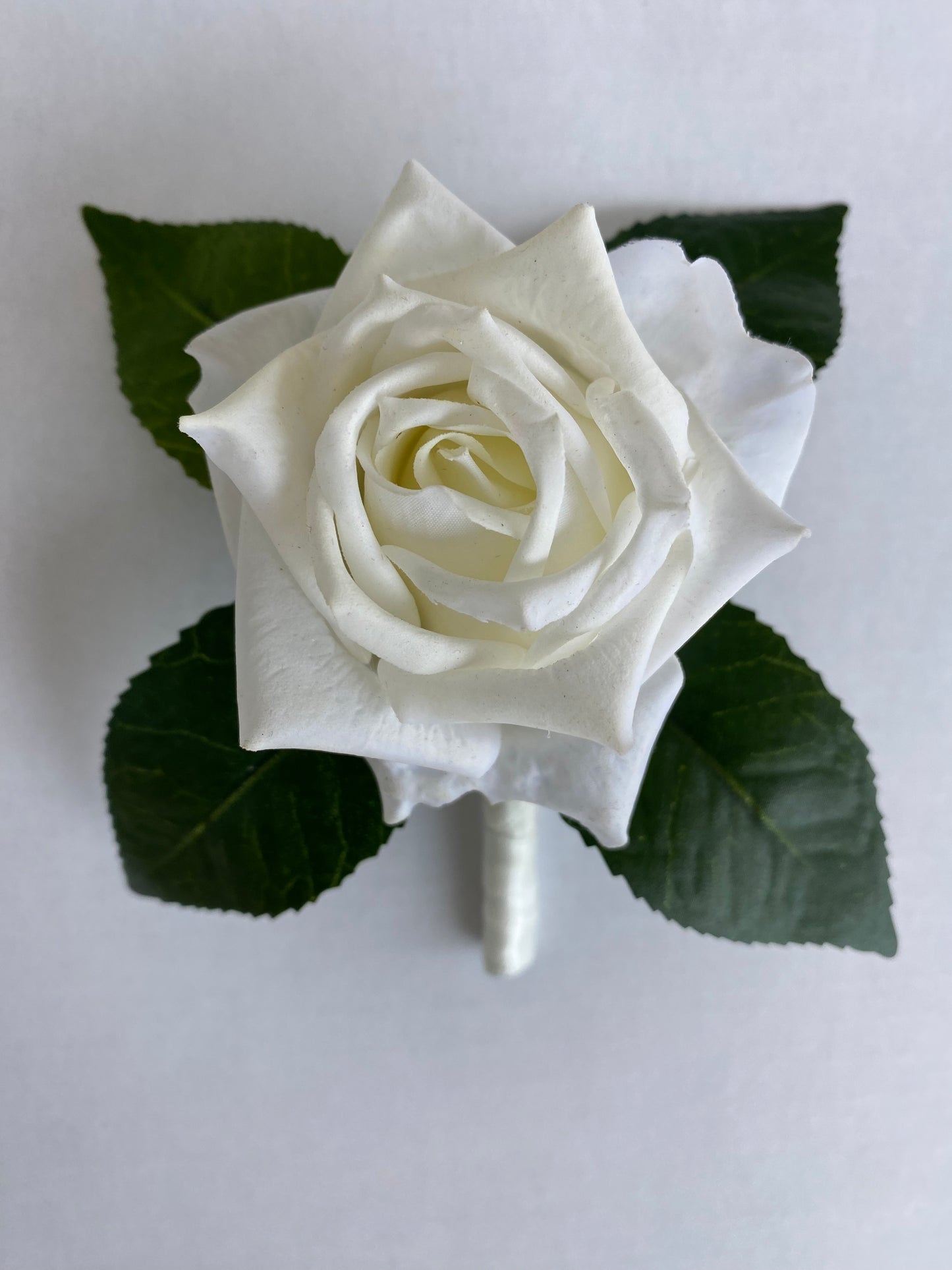 Wedding Buttonhole Artificial Flowers Boutonniere lola White Rose