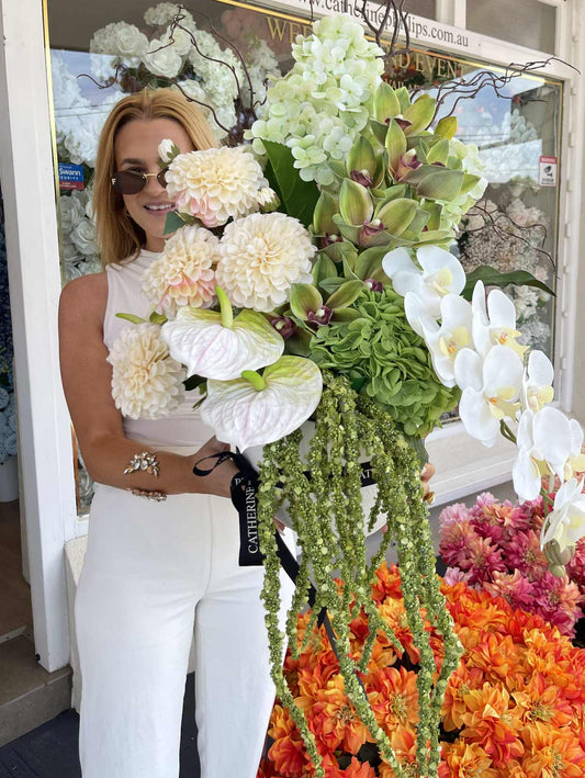 Pam Artificial Faux Flowers Arrangement (Please contact us to place an order)