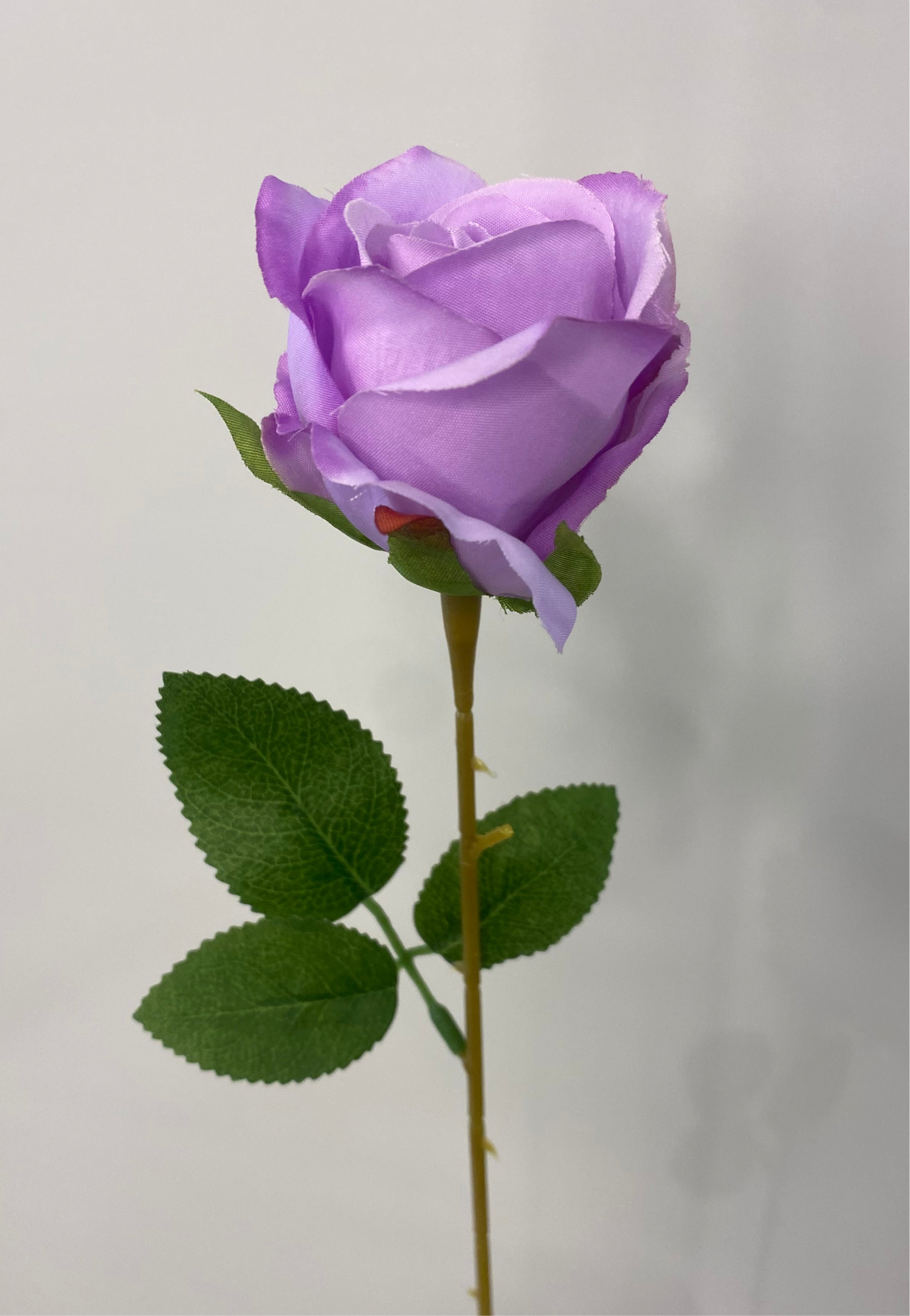 Lilac/Purple Silk Mini Rose, Single Stem Artificial Flower