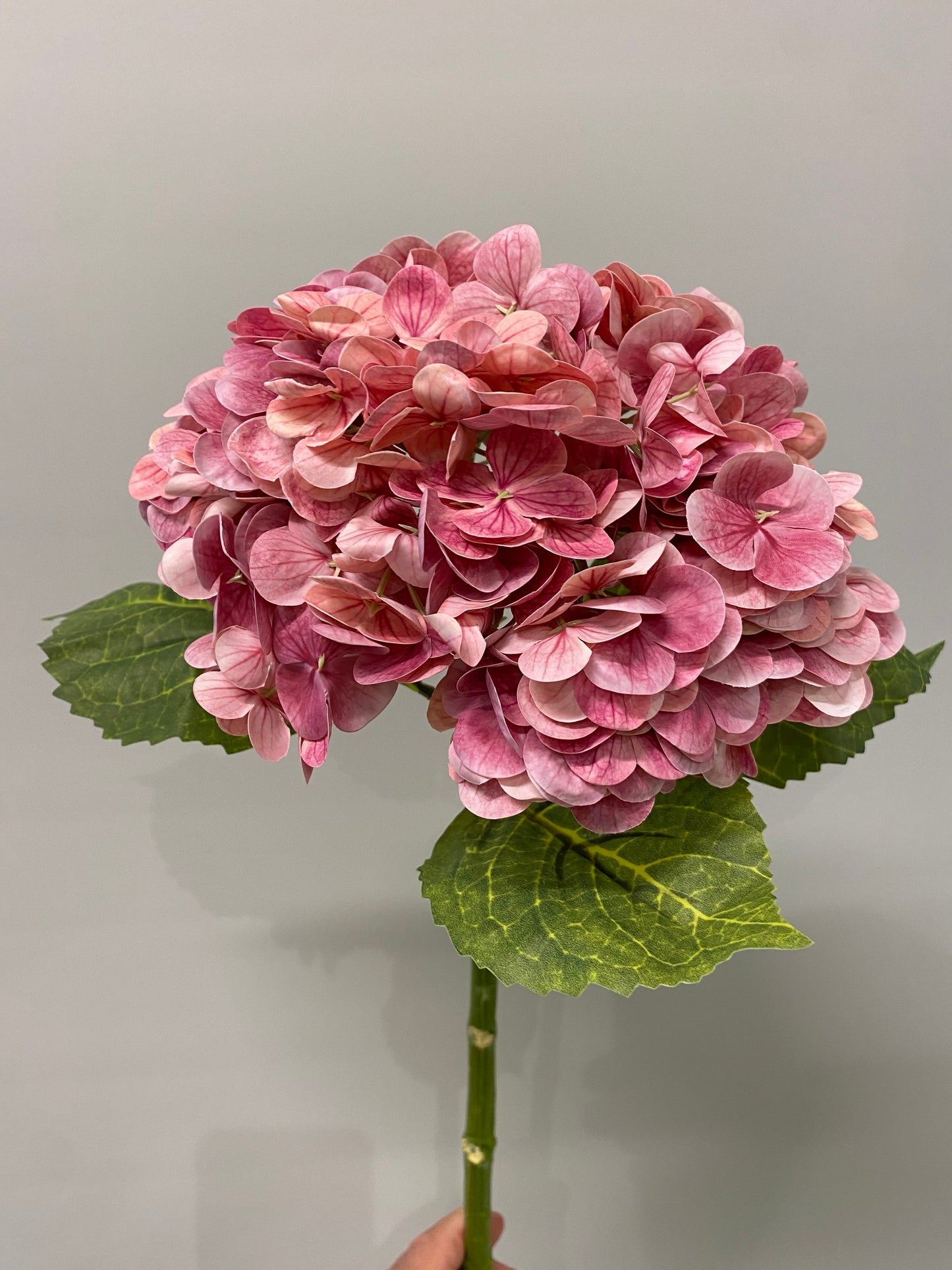 Real Touch Burgundy Hydrangea Single Stem N1