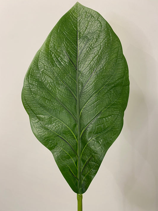 Real Touch Green Spathiphyllum Leaf Artificial Flowers Faux Flowers Single Stem
