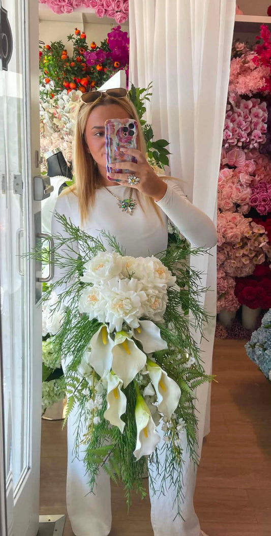 Catherine Phillips Layali  Bridal Wedding Bouquet Artificial Faux Flowers