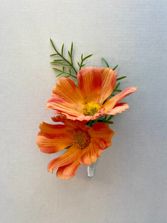 Wedding Buttonhole Artificial Flowers Boutonniere Samantha Twin