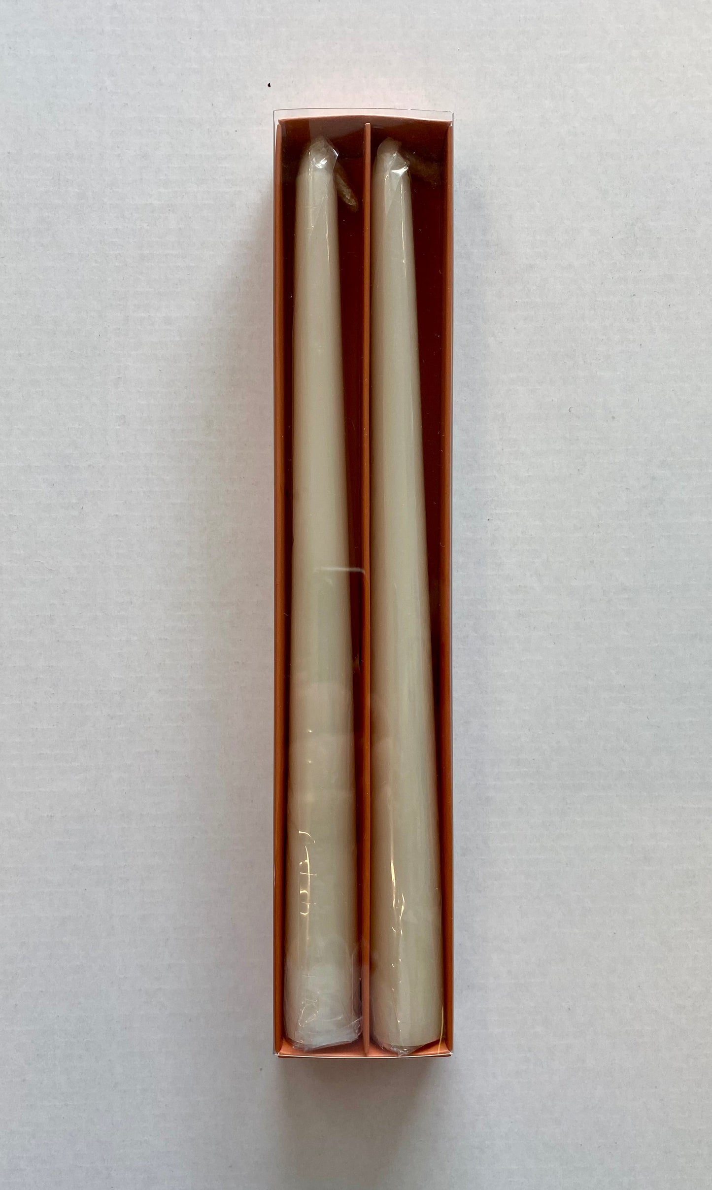 White Taper Wax Candles  4 in a box 25cm x 2cm