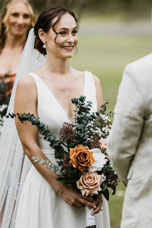 Catherine Phillips Stephanie Bridal Wedding Bouquet Artificial Faux Flowers