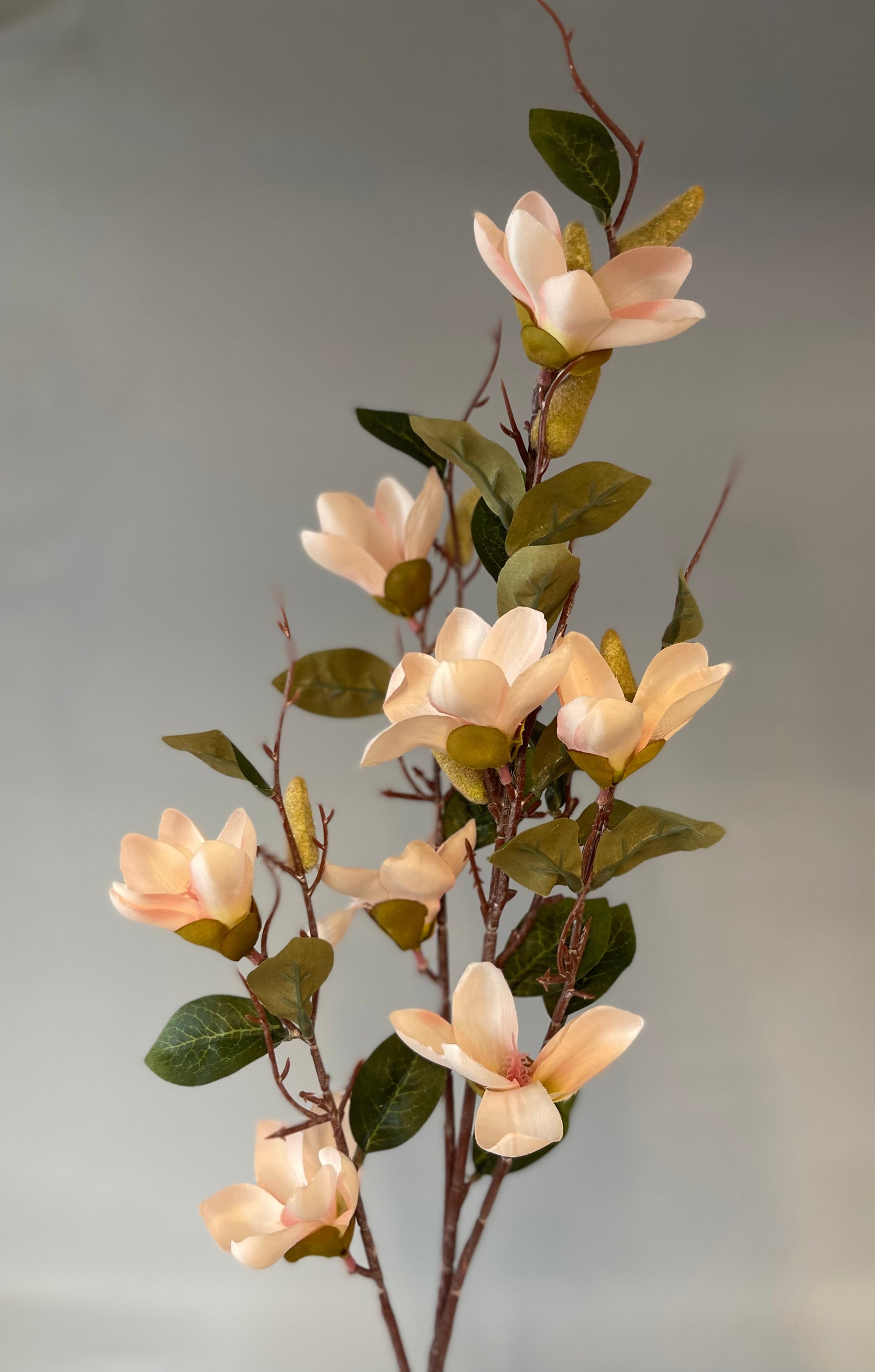 Soft Pink Magnolia Spray Single Stem Artificial Flowers Faux Flowers