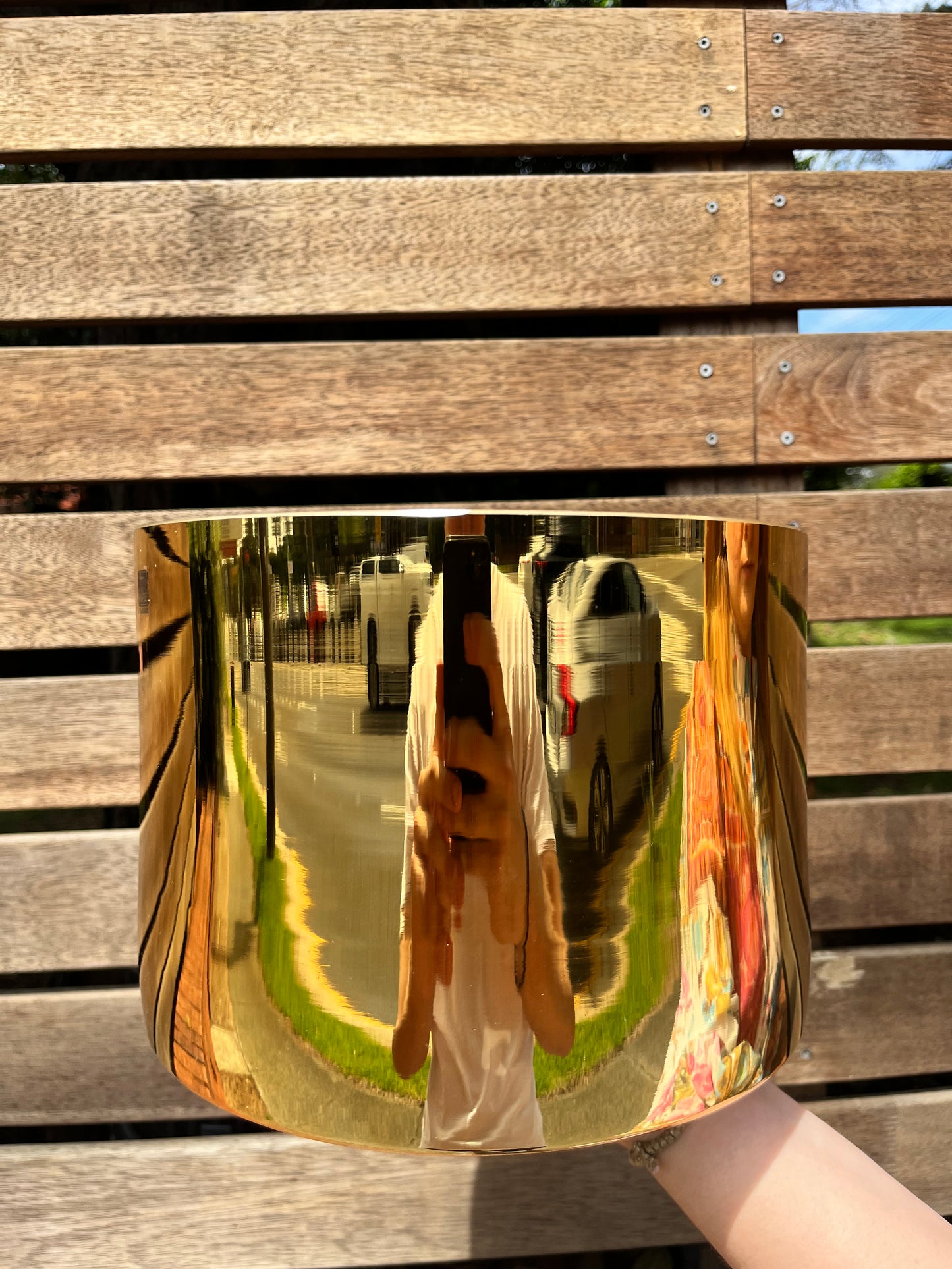 Gold Cylinder Glass Vase