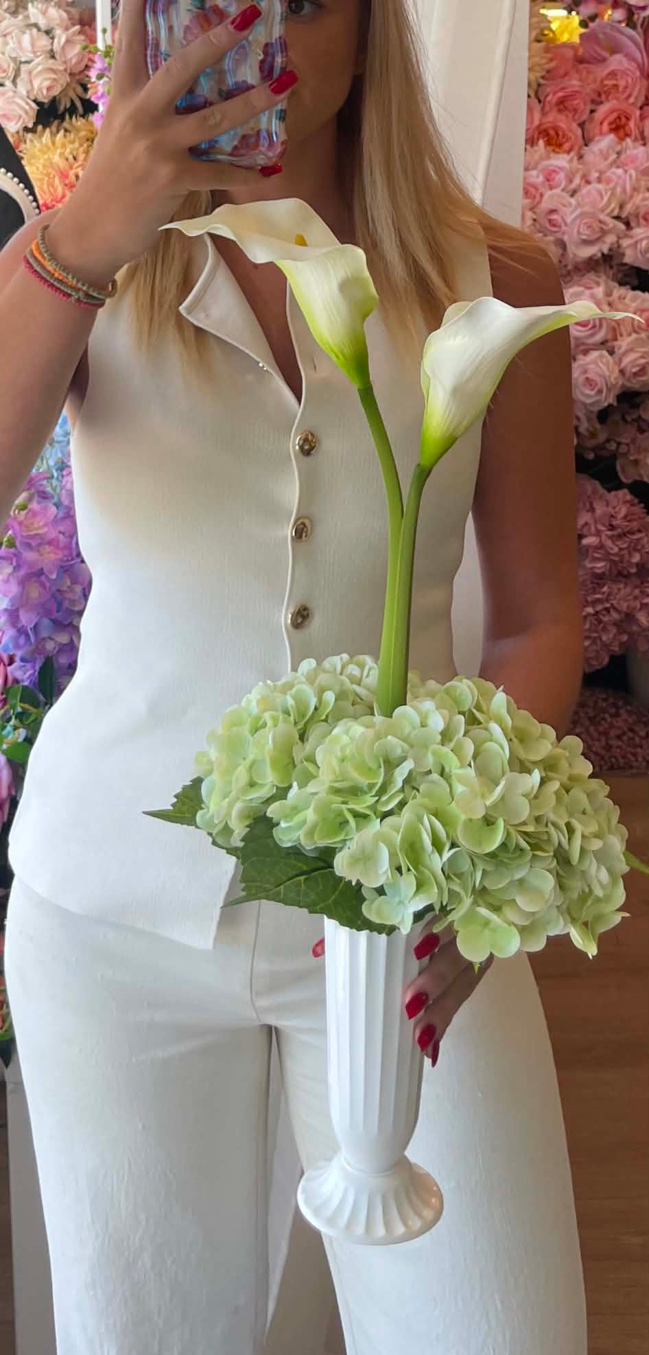 Katies Wedding Table Arrangement Artificial Flowers