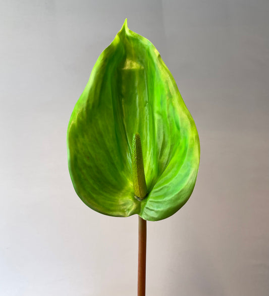 Green Anthurium Leaf Single Stem Artificial Flower Faux Flower