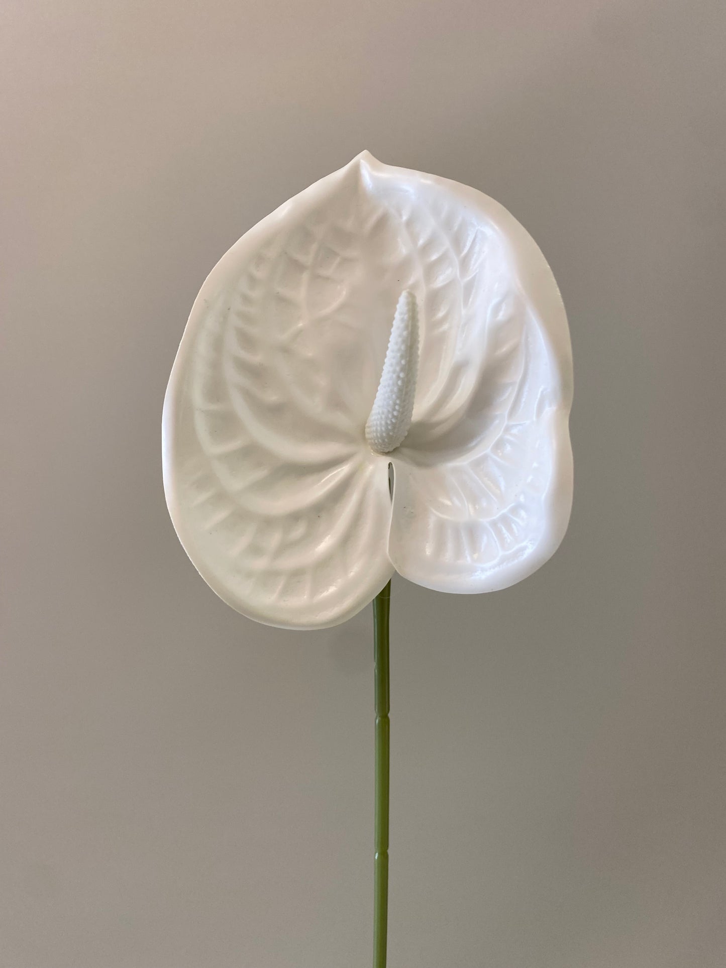 White Anthurium Single Stem small Artificial Flower Faux Flower