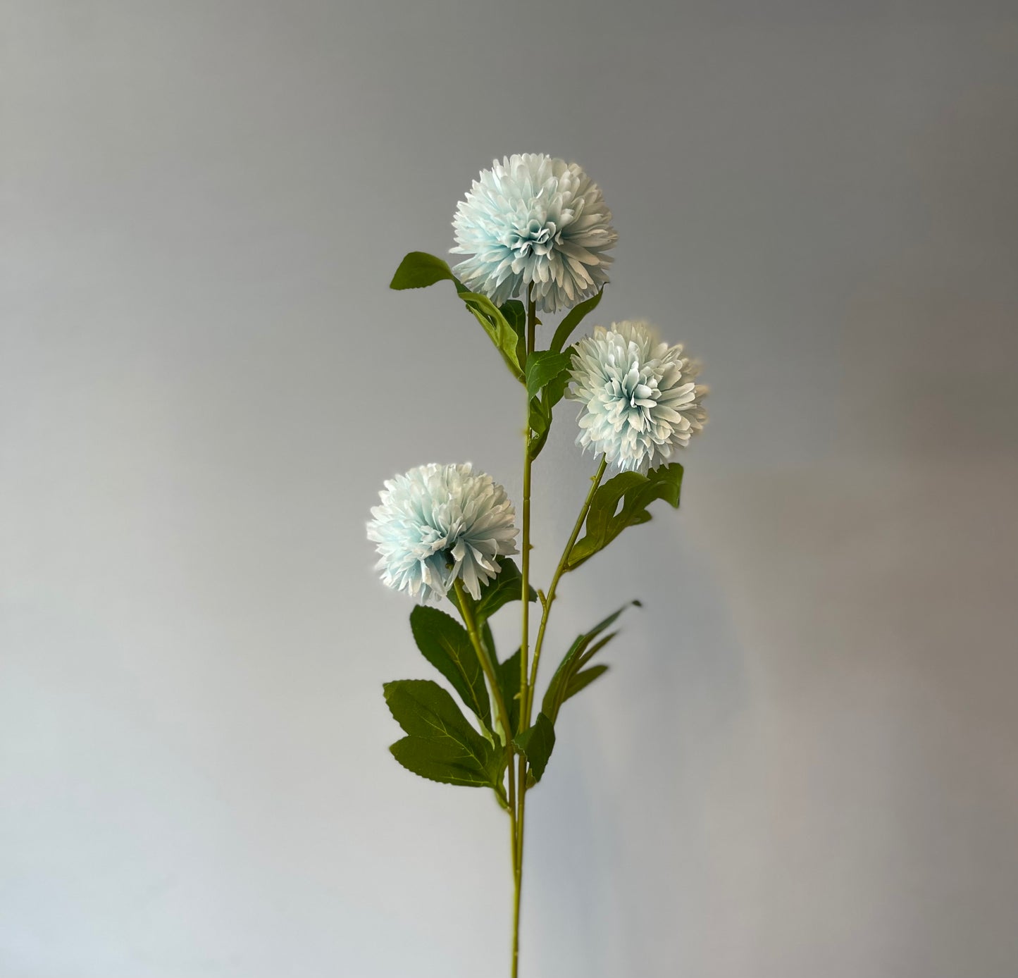 Sky Blue Chrysanthemum Spray Single Stem Artificial Flower Faux Flower