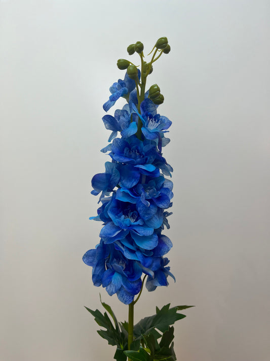 Real Touch Dark Blue Delphinium Single Stem Artificial Flowers Faux Flowers