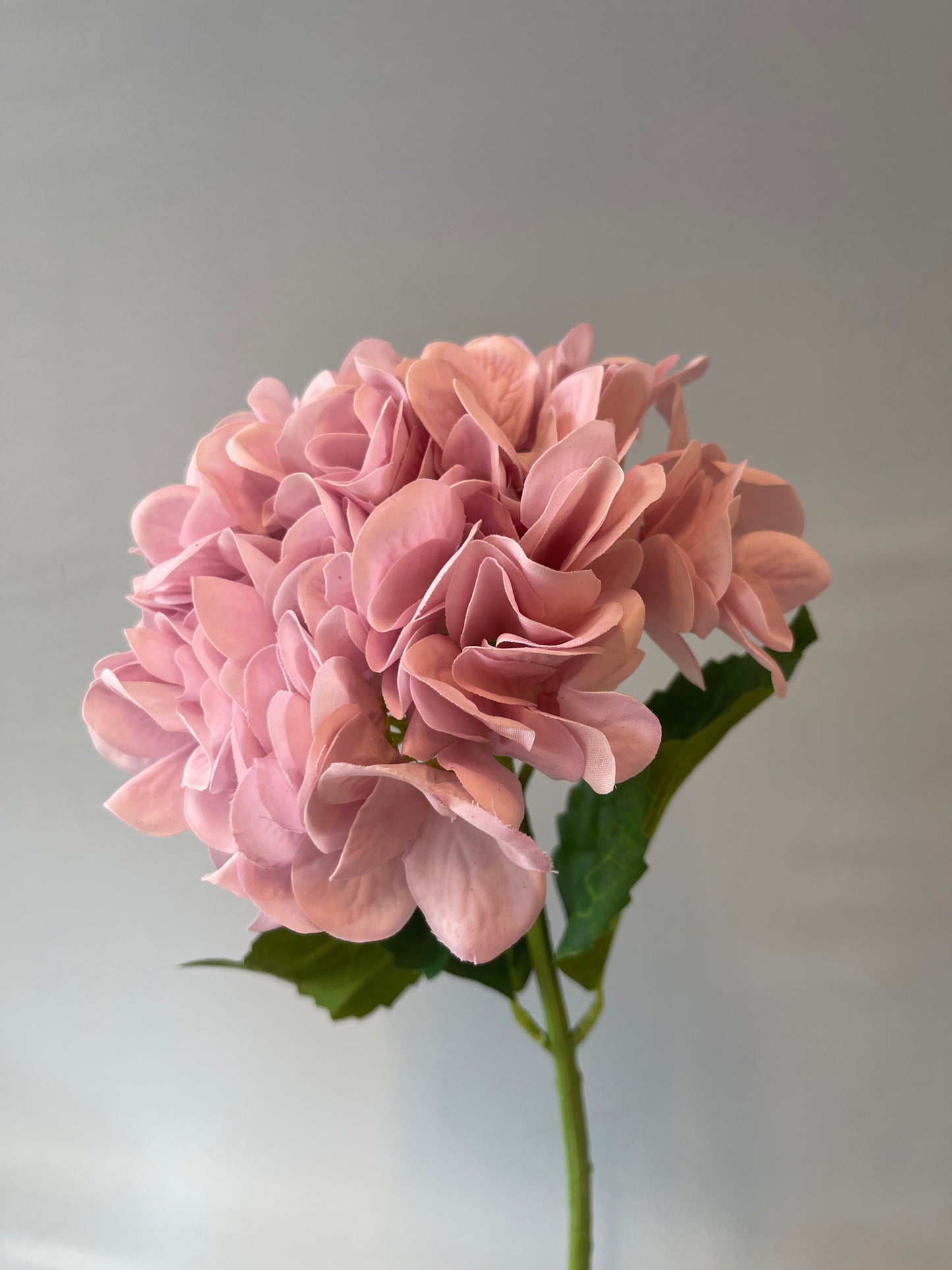 Real Touch Light Pink Hydrangea Single Stem Artificial Flowers Faux Flowers