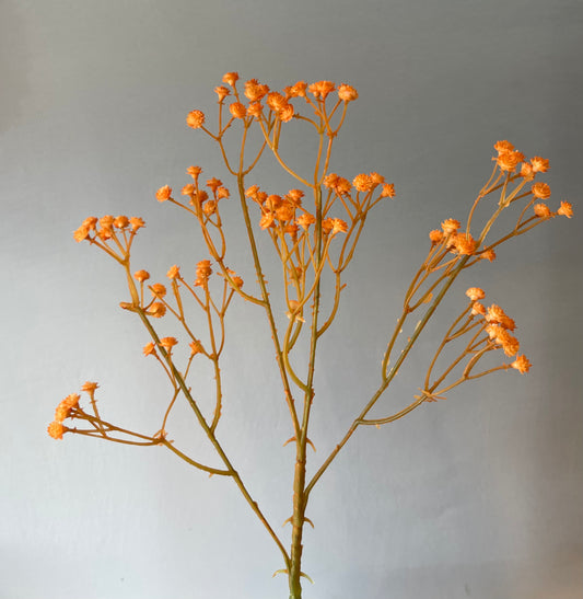 Orange Baby's Breath Single Stem Artificial Flower Faux Flower