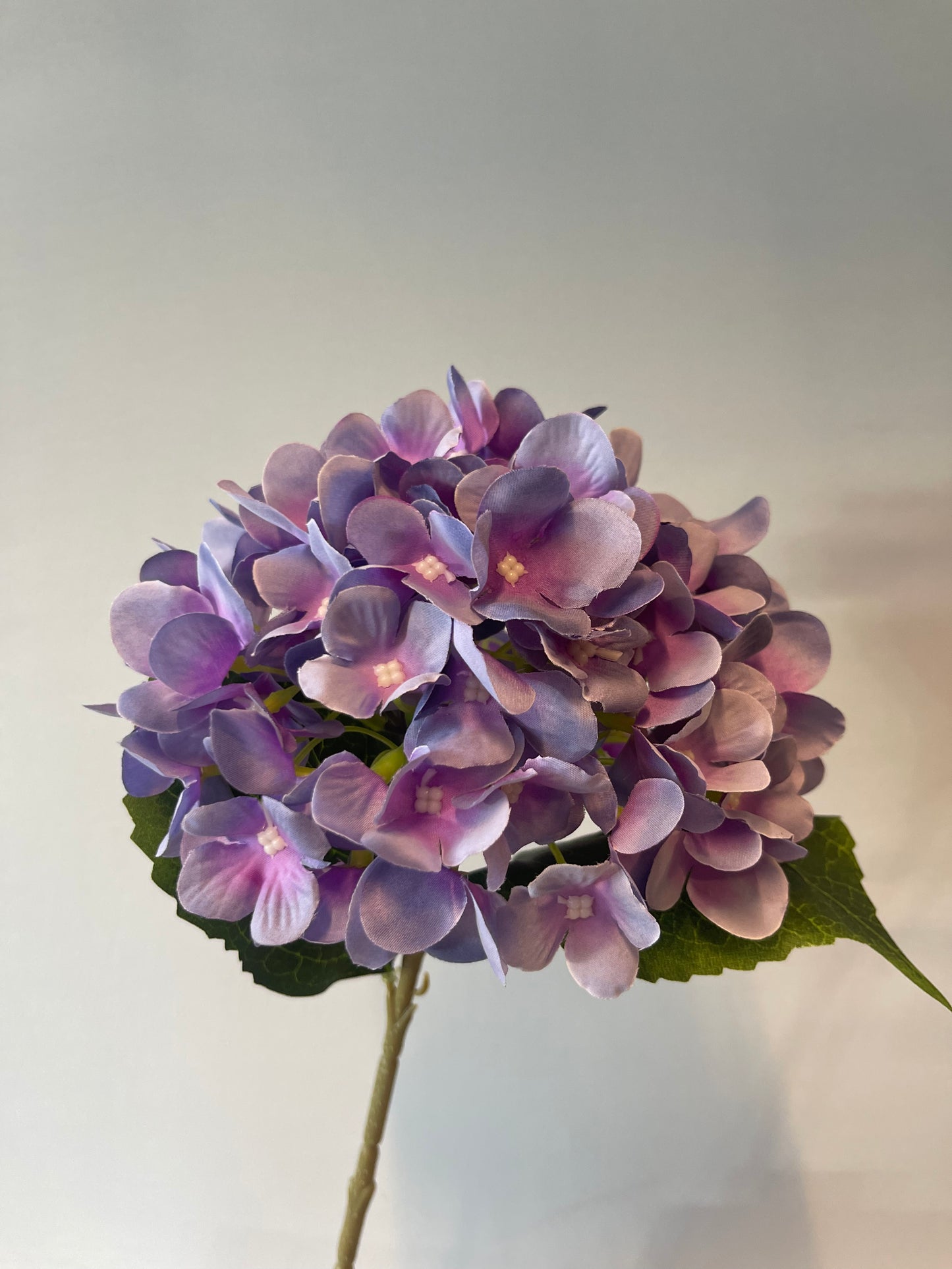 Purple Silk Hydrangea Single Stem Artificial Flowers Faux Flowers
