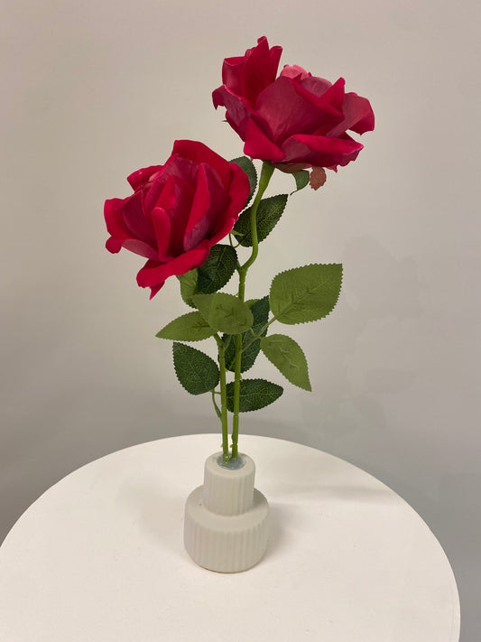 Red Rose wedding table bud vase