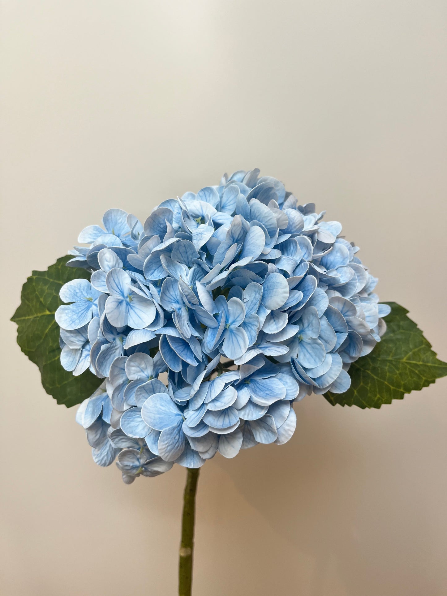Real Touch Light Blue Hydrangea Single Stem Artificial Flowers Faux Flowers