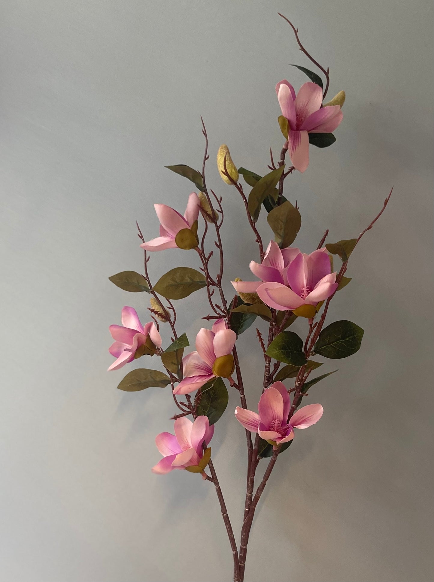 Purple Magnolia Spray Single Stem Artificial Flowers Faux Flowers
