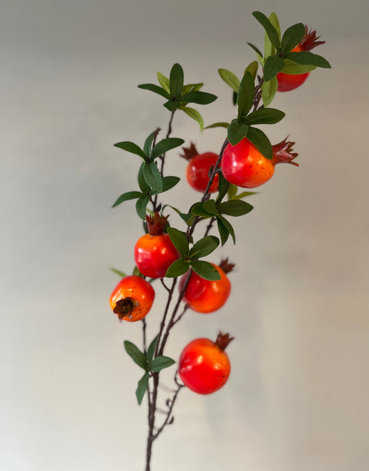 Pomegranate Spray Single Stem Artificial Flowers Faux Flowers