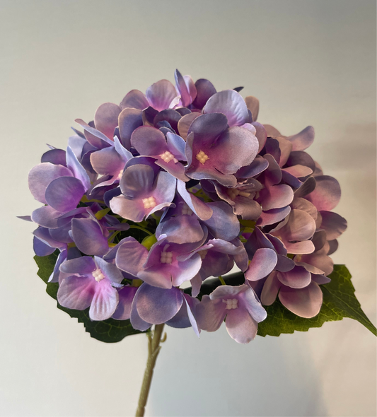 Purple Silk Hydrangea Single Stem Artificial Flowers Faux Flowers