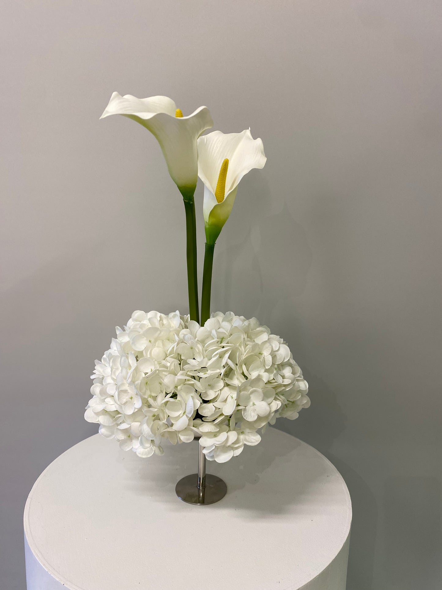 White Martini Wedding Bud Vase Arrangement