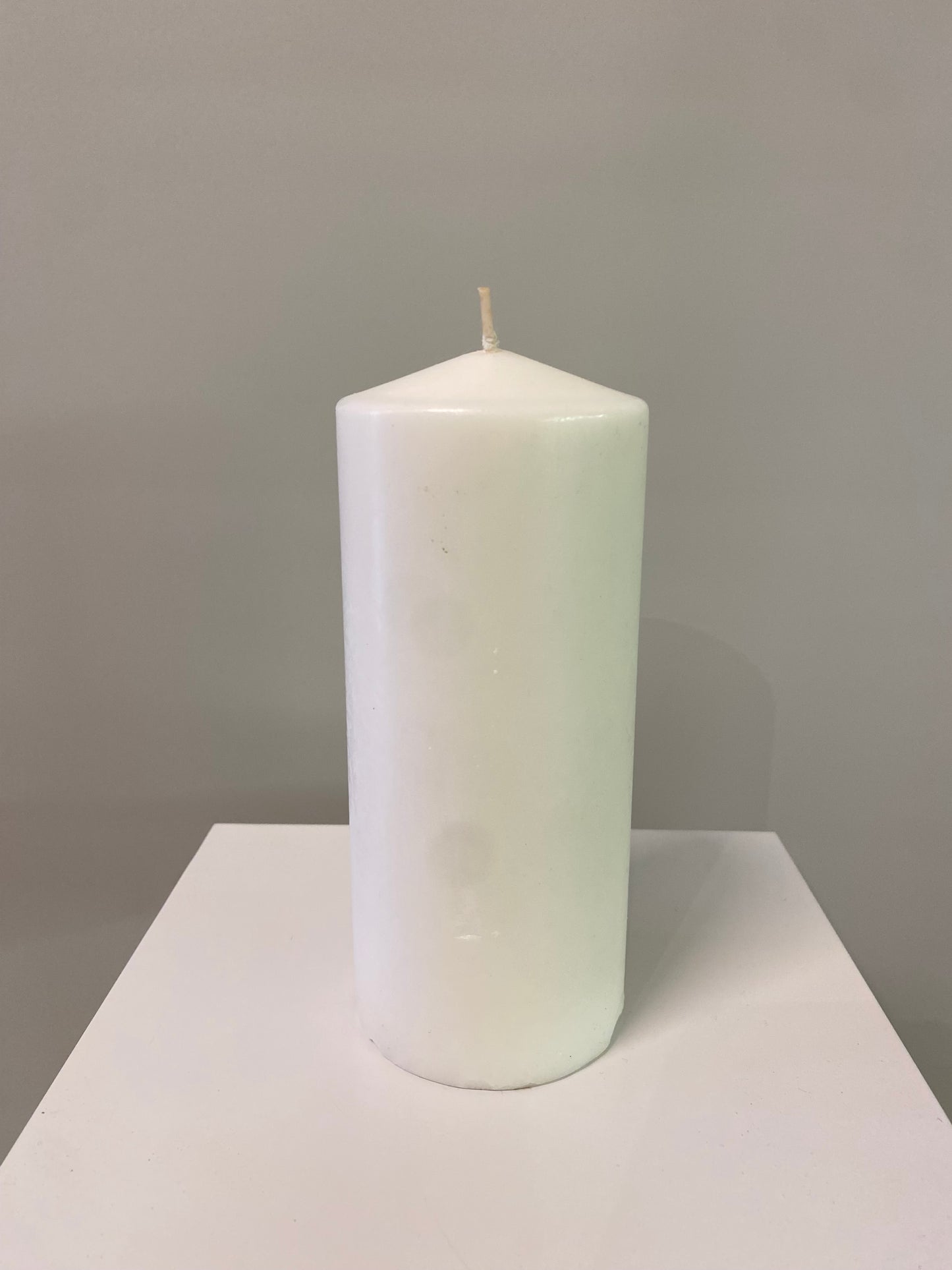 White Pillar Candle Unscented 17cm