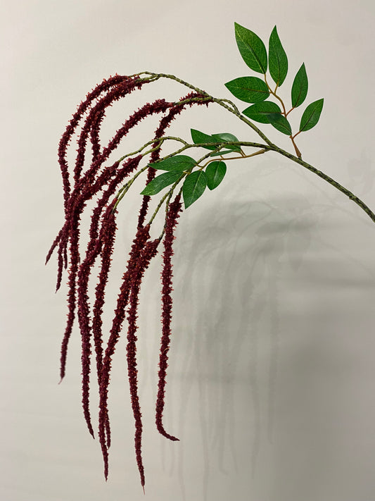 Burgundy Amaranthus Single Stem  (Artificial flowers Faux Flowers)