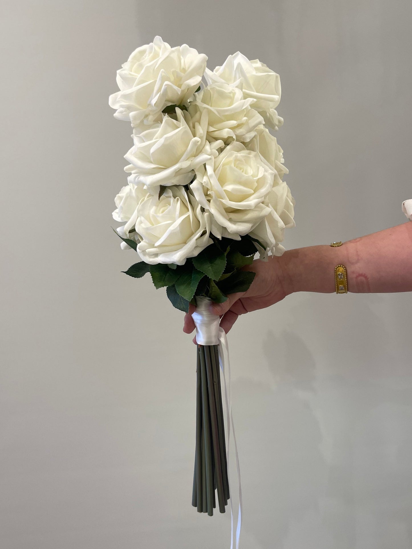 Catherine Phillips White Rose Wedding Bouquet