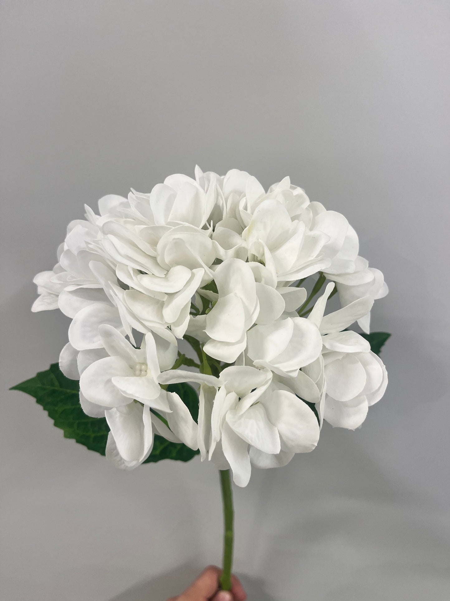 Real Touch Winter White Hydrangea Single Stem Artificial Flowers Faux Flowers
