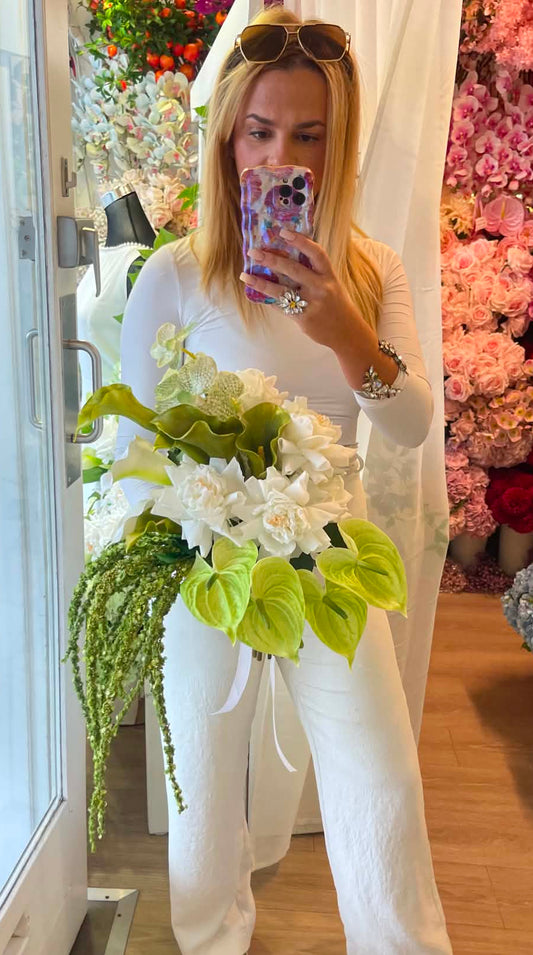 Catherine Phillips Merriam  Bridal Wedding Bouquet Artificial Faux Flowers