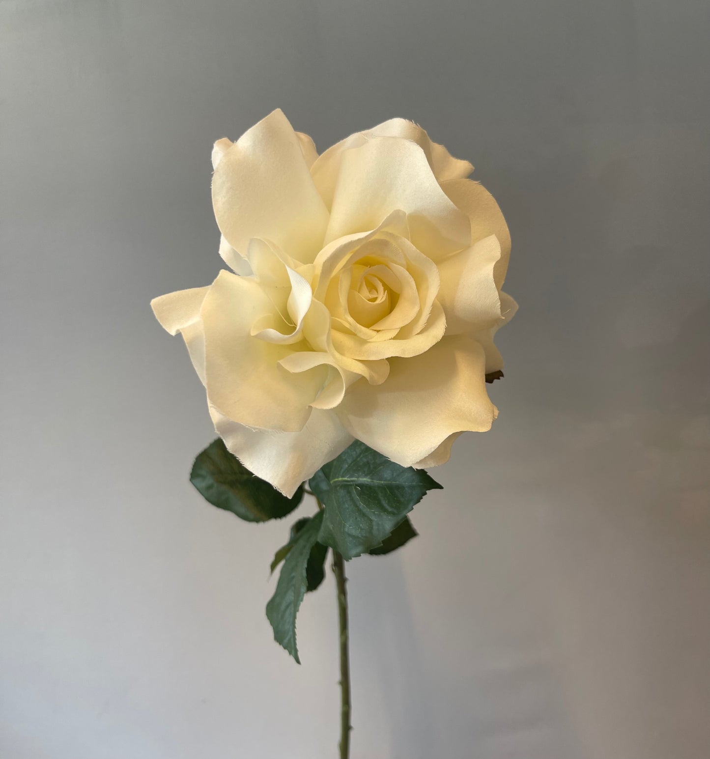 White Gloria Rose Single Stem Artificial Flowers Faux Flowers