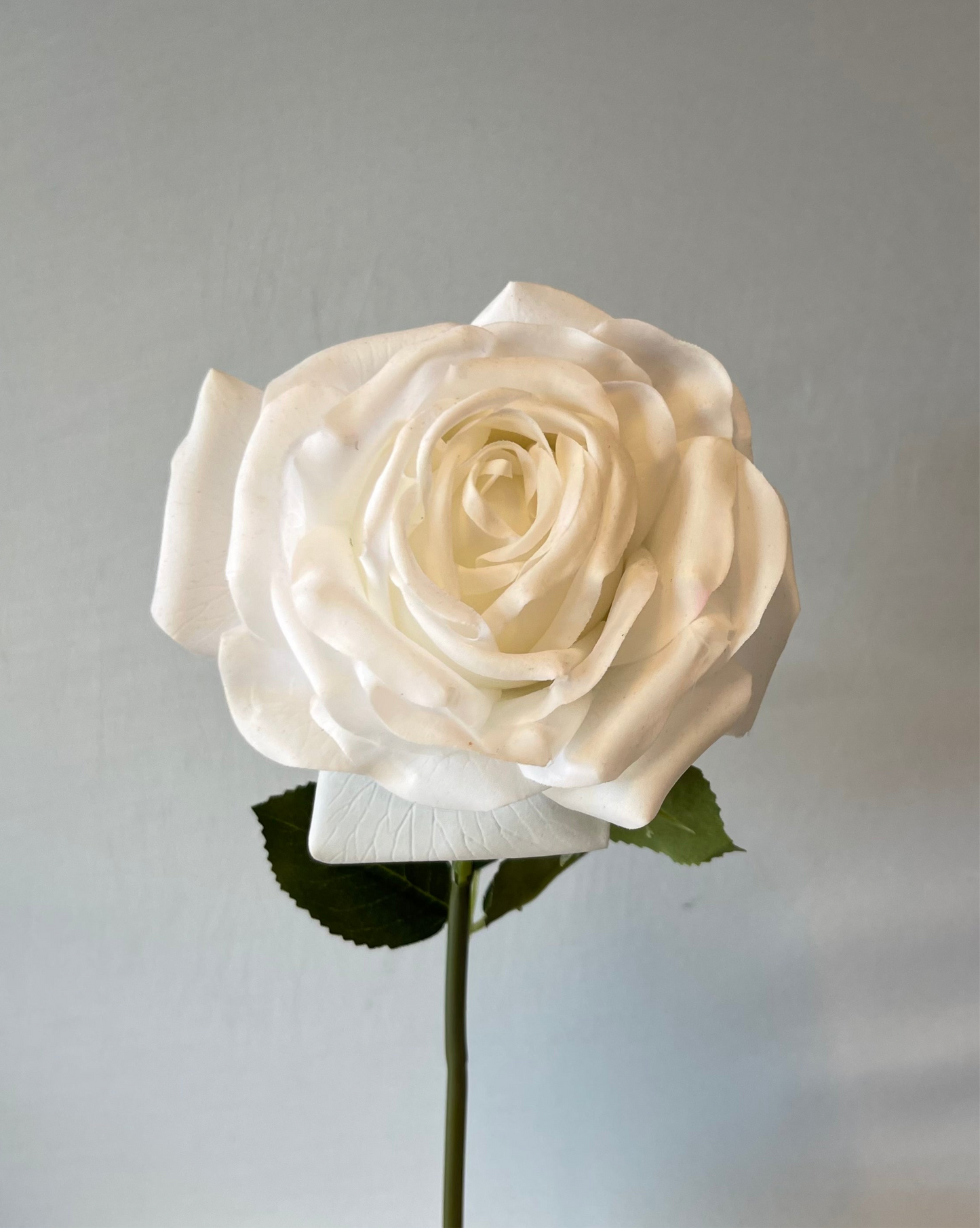 Real Touch Winter White Bella Rose Artificial Flowers Faux Flowers