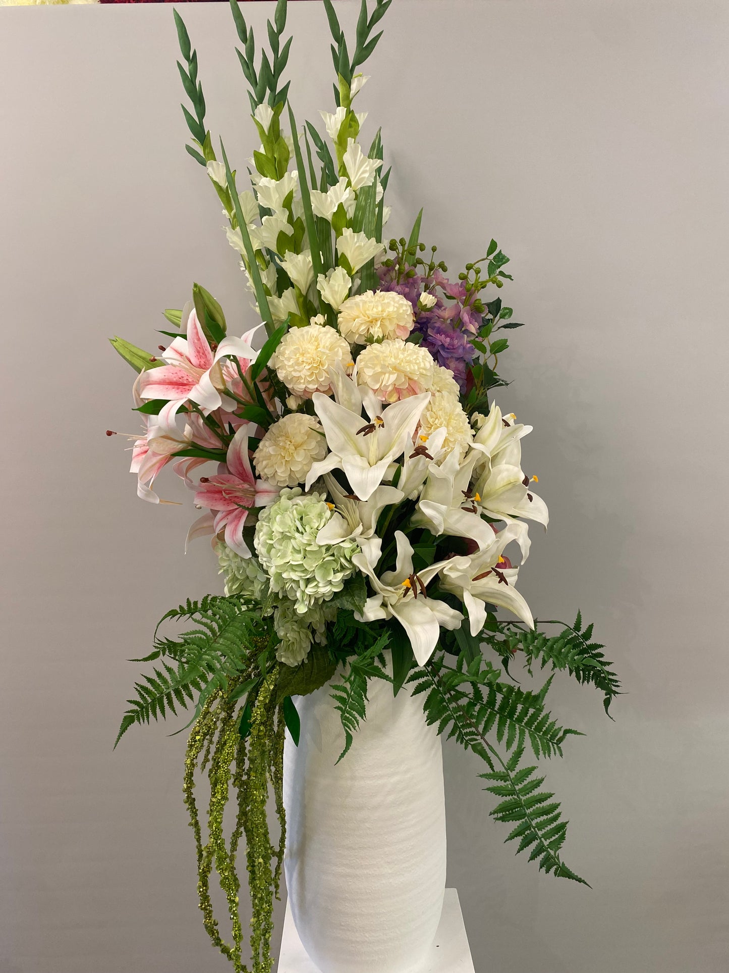 Gladiolus Lilly Arrangement   Artificial Flowers, Faux Flowers, Arrangement