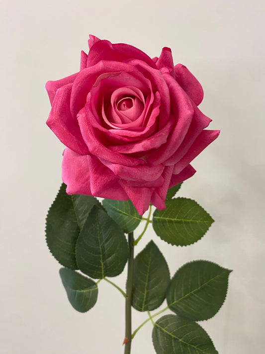 Real Touch Fuchsia Hannah Rose Single Stem