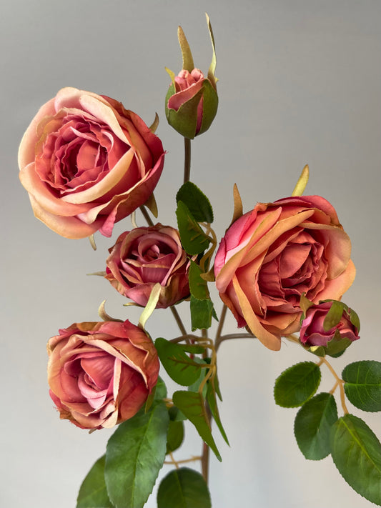 Rose Alina Spray Mauve Single Stem  Artificial Flowers Faux Flowers