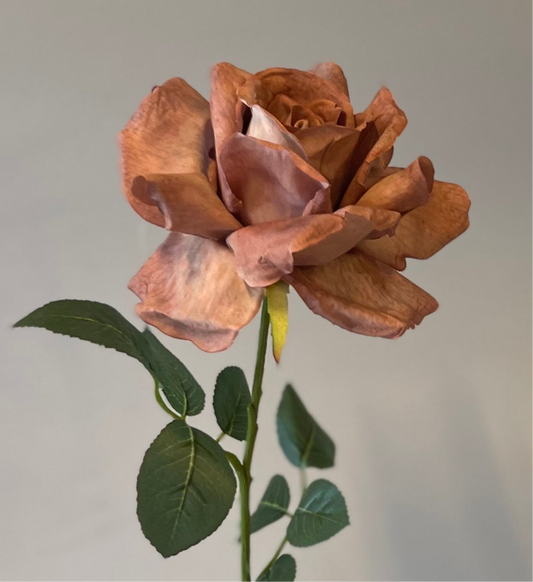 Dusty Mauve Calista Rose Single Stem Artificial Flowers Faux Flowers