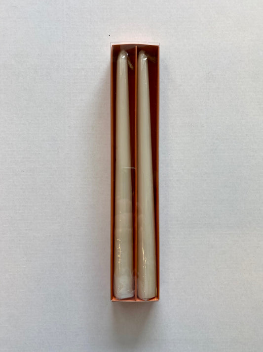 White Taper Wax Candles  4 in a box 25cm x 2cm