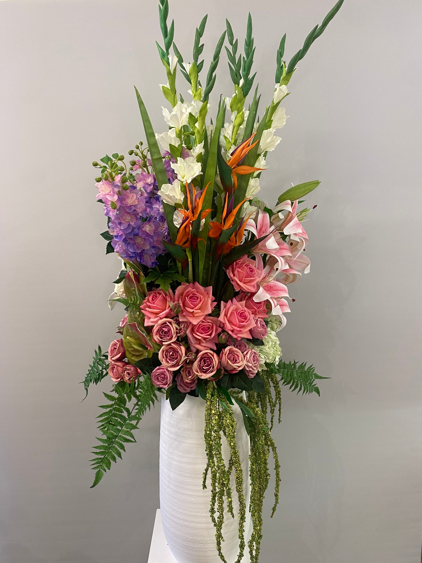 Gladiolus Lilly Arrangement   Artificial Flowers, Faux Flowers, Arrangement