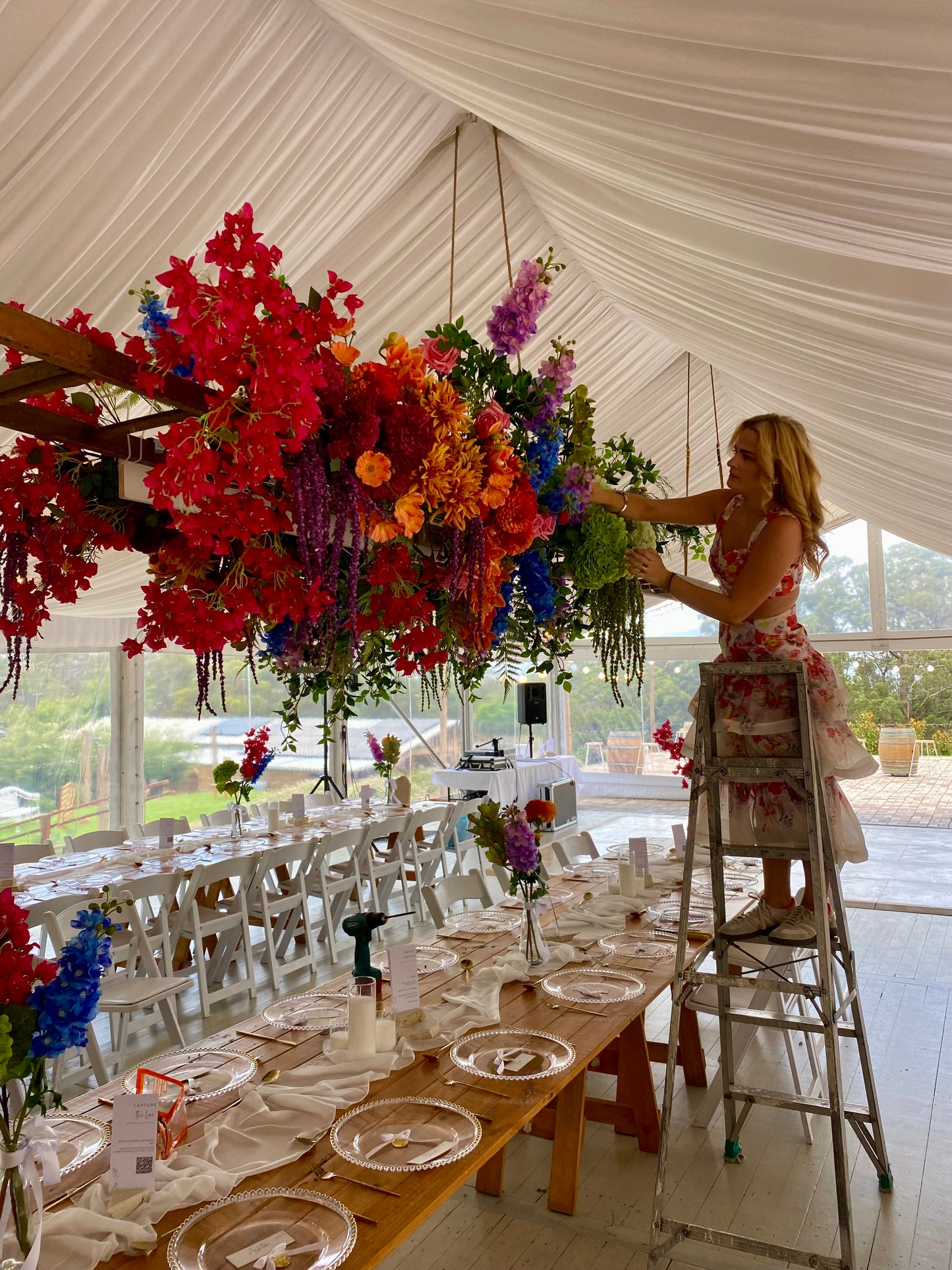 Jess Artificial Flower Wedding Arbour  Installation