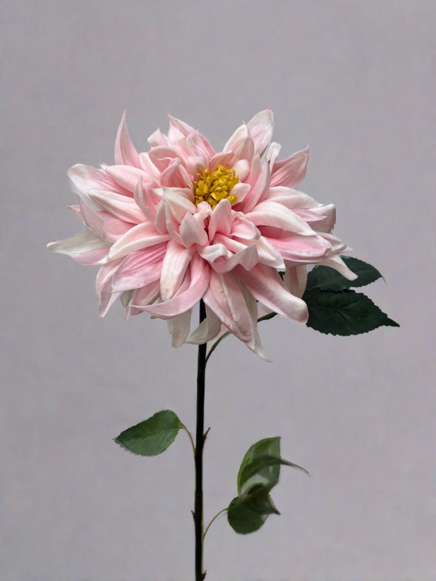 Real Touch Bright Pink Dahlia Single Stem Artificial Flowers Faux Flowers