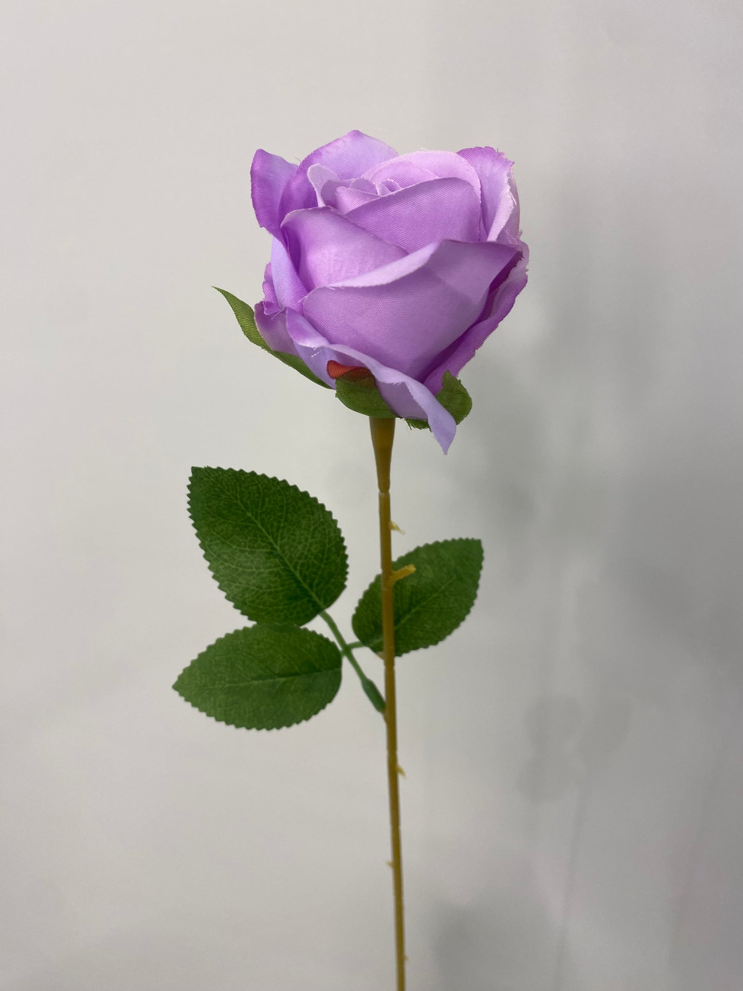 Lilac/Purple Silk Mini Rose, Single Stem Artificial Flower