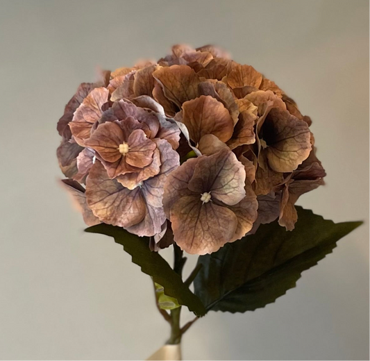 Silk Dusty Mauve Hydrangea Single Stem Artificial Flowers Faux Flowers